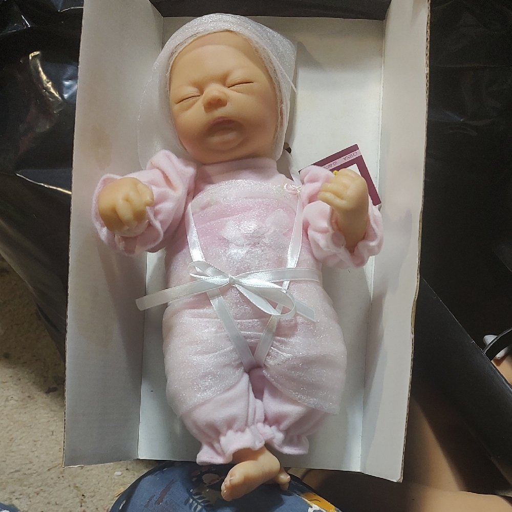 Tiny Ashlyn Baby Doll in Pink Outfit